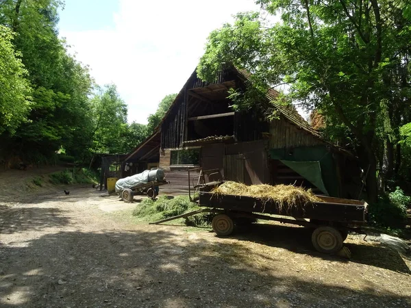 Bardzo idylliczny drewniany dom w Baden-Wurttemberg — Zdjęcie stockowe