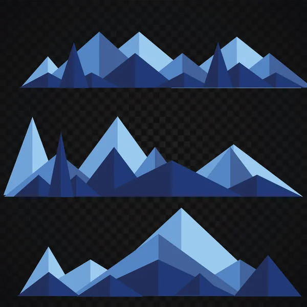 Гори Низького Полістиролу Багатокутні Гірські Хребти — стоковий вектор