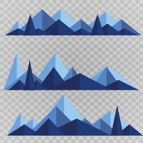 Гори Низького Полістиролу Багатокутні Гірські Хребти — стоковий вектор
