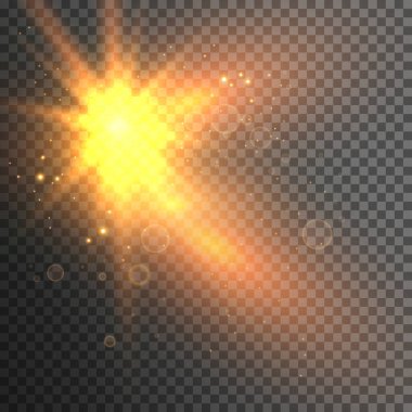 Saydam bir arka plan üzerinde yanan ateşi. Neon mavi parlak parlaklık ve bokeh ışıklar. Kuyruklu yıldızlar parlak yazı. Bir flaş etkisi ile parlayan ışık parçacıkları.