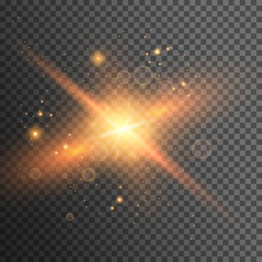 Saydam bir arka plan üzerinde yanan ateşi. Neon mavi ve sarı yıldız, ışıltılı Parlatıcı ve bokeh ışıklar. Bir flaş etkisi ile parlayan ışık parçacıkları.