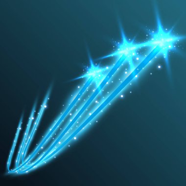 Saydam bir arka plan üzerinde yanan ateşi. Neon mavi ve sarı yıldız, ışıltılı Parlatıcı ve bokeh ışıklar. Kamet uçan. Bir flaş etkisi ile parlayan ışık parçacıkları.