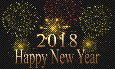 Çeşitli şekillerde patlama şenlikli desenli havai fişek parlak piktogram siyah bir arka plan karşı soyut ayarlayın. Yeni yıl ve Doğum günü. Vektör çizim