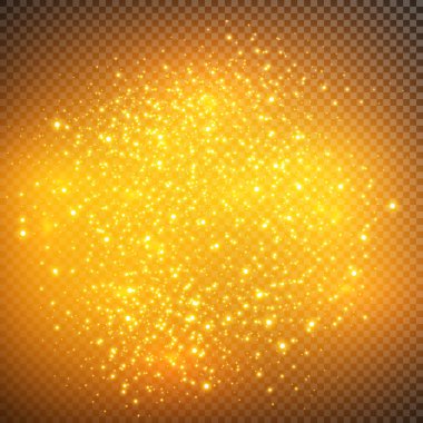 Beyaz kıvılcımlar özel ışık efekti. Şeffaf arkaplanda vektör ışıltısı. Noel soyut kalıbı. Parıldayan sihirli toz parçacıkları