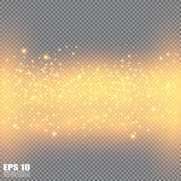 Beyaz kıvılcımlar özel ışık efekti. Şeffaf arkaplanda vektör ışıltısı. Noel soyut kalıbı. Parıldayan sihirli toz parçacıkları