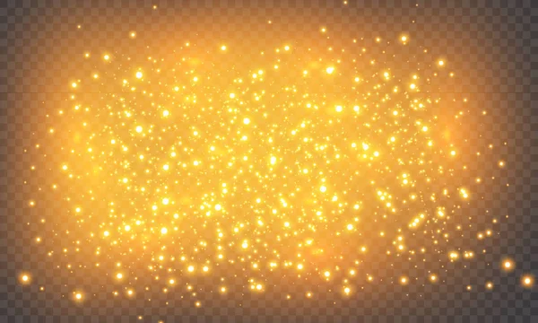 Vita Gnistor Glitter Speciell Ljuseffekt Vektor Gnistrar Transparent Bakgrund Julens — Stock vektor