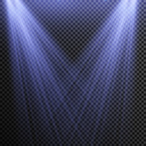 Вектор Ізольований Прожектор Світловий Ефект Світловий Ефект Векторні Ілюстрації Різдвяний — стоковий вектор