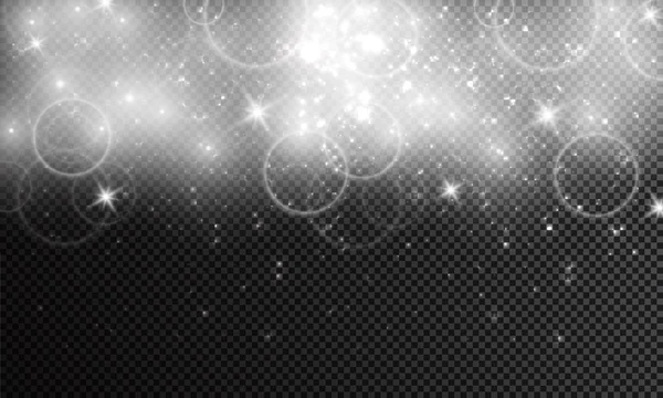Световая Вспышка Спецэффекта Лучами Света Волшебными Блесками Набор Векторного Светового — стоковый вектор