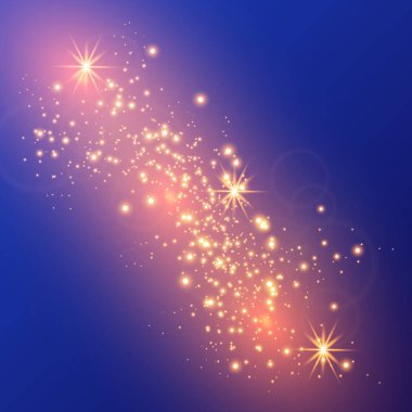 Beyaz kıvılcımlar özel ışık efekti. Şeffaf arkaplanda vektör ışıltısı. Noel soyut kalıbı. Parıldayan sihirli toz parçacıkları