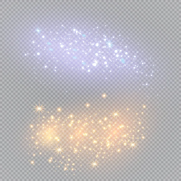 Blanc Étincelle Paillettes Effet Lumière Spécial Vector Scintille Sur Fond — Image vectorielle