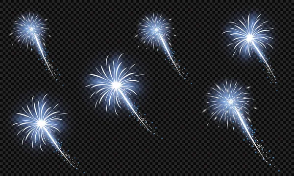Farbenfrohes Feuerwerk Das Vektorillustrationen Platzt Konzept Für Vorlage Für Feiern — Stockvektor