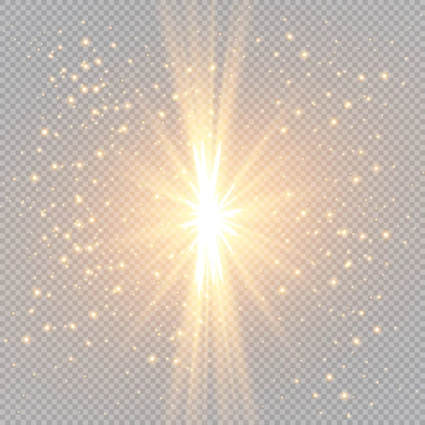 Estrella Navidad Rayos Luz Estrella Rayos Señalando Camino Ilustración Vectorial — Vector de stock
