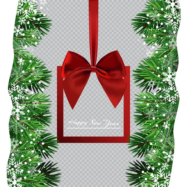 Gyönyörű Fények Karácsonyfa Elágazás Egy Elszigetelt Gyönyörű Háttér Vektor Illusztráció — Stock Vector