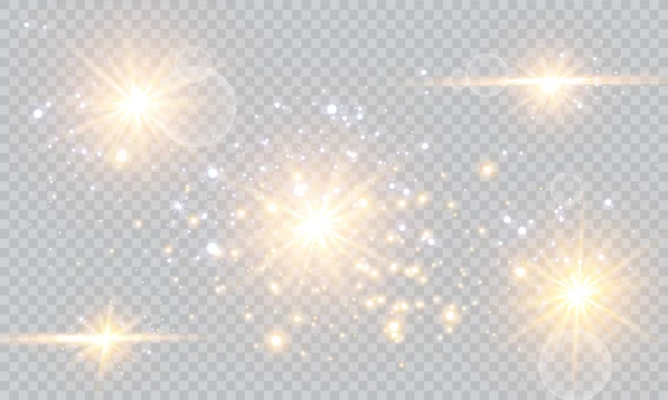 Glow Light Effect Vector Illustration Christmas Flash Concept Vector Illustration — Stock Vector