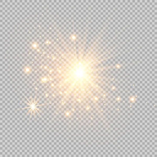 Ilustração Vetorial Raios Luz Flare Abstratos Conjunto Estrelas Luz Brilho — Vetor de Stock