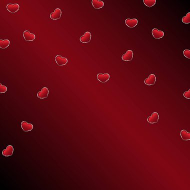 Vektör çizim, kartpostal. Aşk günün kutlu olsun. Kalp Çiçekler övgü. Vektör çizim, kartpostal.