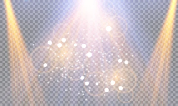 Вектор Ізольований Прожектор Світловий Ефект Світловий Ефект Векторні Ілюстрації Різдвяний — стоковий вектор