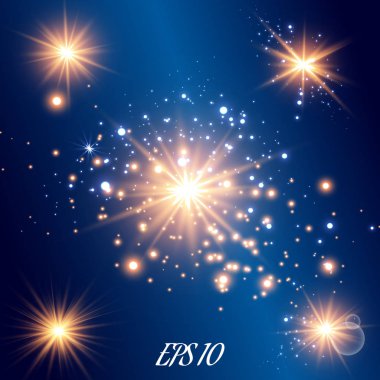 Beyaz kıvılcımlar özel ışık efekti. Şeffaf arkaplanda vektör ışıltısı. Noel soyut kalıbı. Parıldayan sihirli toz parçacıkları