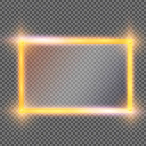 Make Spiegel Geïsoleerd Met Gouden Lichten Vectorillustratie — Stockvector