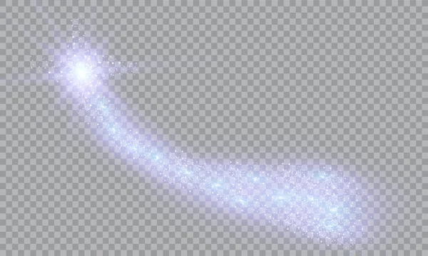 Vector Sprankelende Falling Star Stardust Trail — Stockvector