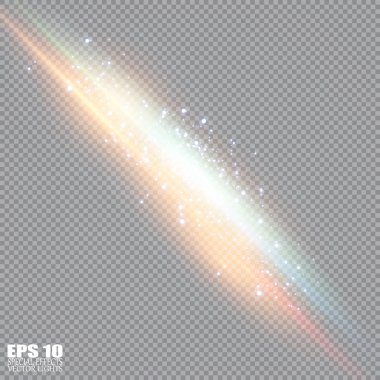 Parlaklık ışık efekti. Vektör Illustration. Noel flaş kavramı. Soyut parlama ışık ışınları vektör Illustration. Yıldız, ışık ve parlaklık, ışınları ve parlaklığı bir dizi. Parlaklık ışık efekti.