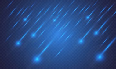 Vektör parlak düşen yıldız. Stardust iz. 