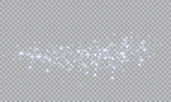 Dust White White Sparks Golden Stars Shine Special Light Vector — Stock Vector