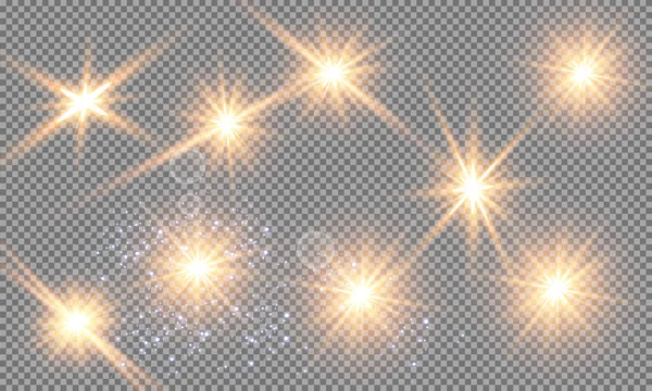 Glöd Ljus Effekt Vektor Illustration Christmas Blixt Concept Vektor Illustration — Stock vektor