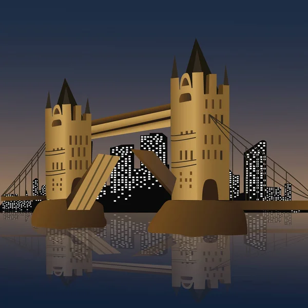 ロンドン イングランドへようこそ ベクトルイラストレーション 現代建築を用いたビジネストラベルと観光のコンセプトランドマーク付きロンドンシティスケープ — ストックベクタ