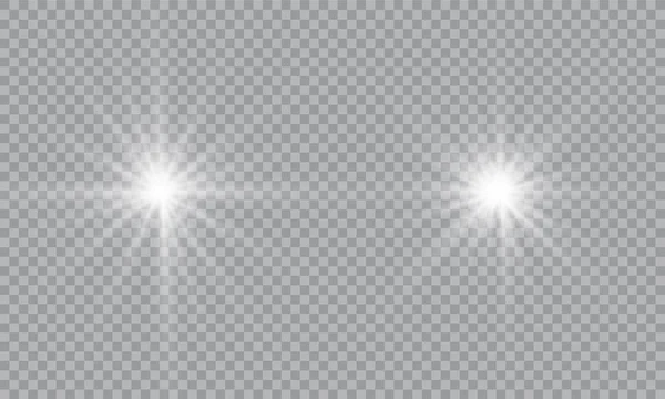 グローライト効果 ベクターイラスト クリスマスフラッシュのコンセプト 抽象的なフレア光線のベクトルイラスト 星のセット 光と輝き 光線と明るさ グローライト効果 — ストックベクタ