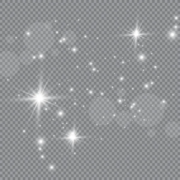 Poussière Est Jaune Étincelles Jaunes Étoiles Dorées Brillent Avec Une — Image vectorielle