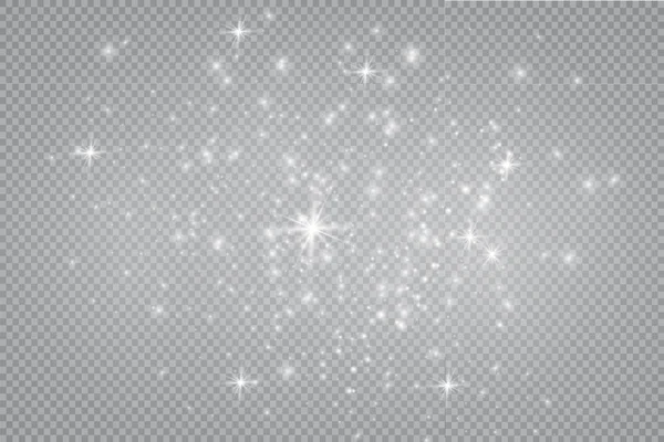 Polvo Amarillo Chispas Amarillas Estrellas Doradas Brillan Con Luz Especial — Vector de stock