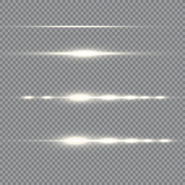 具有发光光效果的抽象线条 发光特殊光效果 透明背景上的发光线 — 图库矢量图片