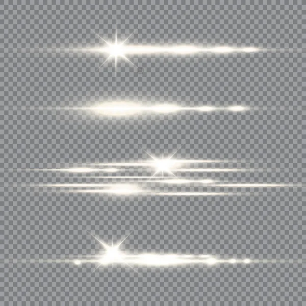 具有发光光效果的抽象线条 发光特殊光效果 透明背景上的发光线 — 图库矢量图片