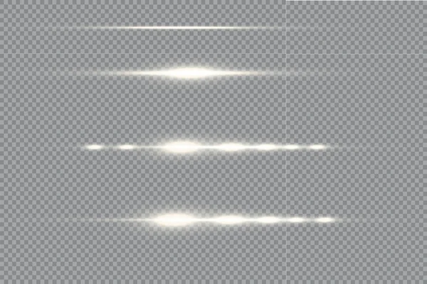 グロー ライト効果を持つ抽象線 特殊光効果を発光します 透明な背景に輝く線 — ストックベクタ