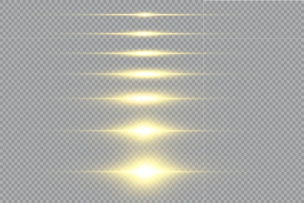 具有辉光效果的文摘线 发光特殊的光效果 在透明的背景上显示线条 直线向量 — 图库矢量图片