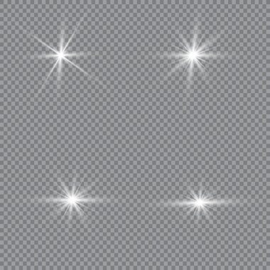Parlak ışık efekti. Vektör çizimi. Noel flaşı Konsepti.