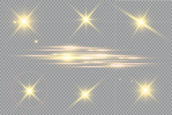 Abstrakta Linjer Med Glödande Ljuseffekt Glow Speciell Ljuseffekt Glödande Linjer — Stock vektor
