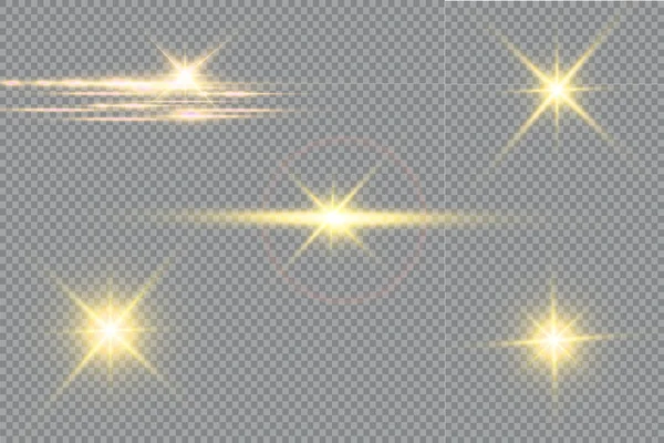 Líneas Abstractas Con Efecto Luz Brillante Brillo Efecto Luz Especial — Vector de stock