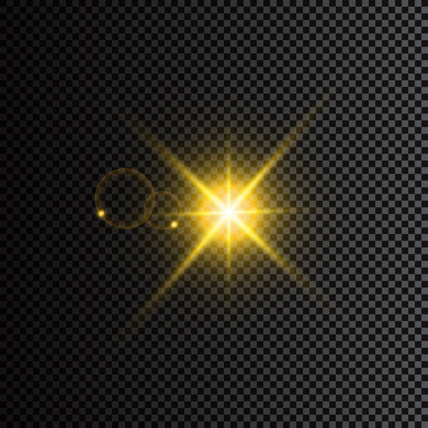 Векторная иллюстрация абстрактных световых лучей вспышки. Набор звезд, свет и сияние, дожди и яркость. Эффект свечения. Векторная иллюстрация. Концепция рождественской вспышки