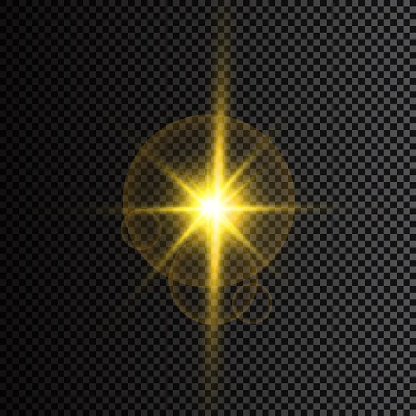 抽象フレア光線のベクトル図 光と輝き 光線と明るさのセット 光の効果だ ベクトルイラスト クリスマス フラッシュのコンセプト — ストックベクタ