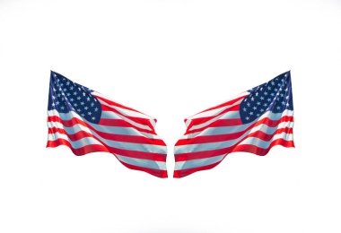 ulusal günü kutlama karşısında Amerikan bayrakları