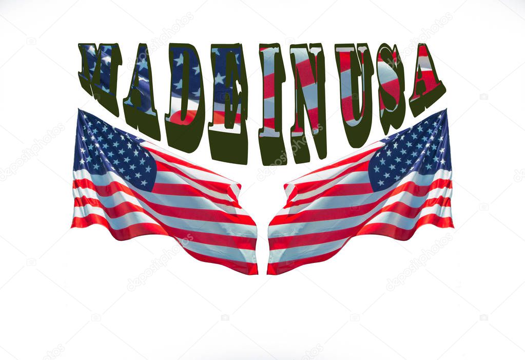 buy american for made in usa product logo. patriotic concept