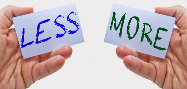 меньше - больше концепций
