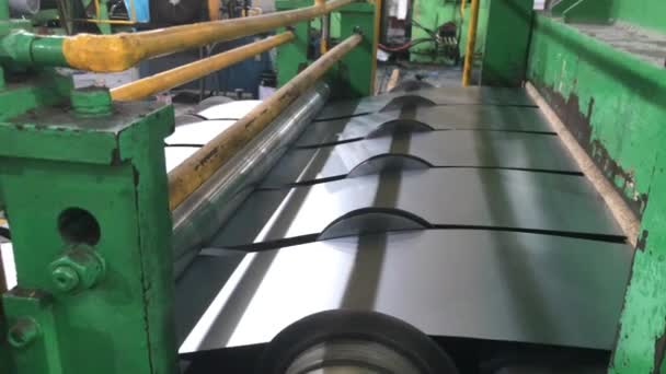 2019 Foshan China Fábrica Mecanizado Metales Bobinas Metálicas Desenrollado Corte — Vídeos de Stock