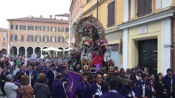 2019 Modena Itálie Peruánský Náboženský Obřad Modeně Svátek Seňora Los — Stock video