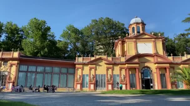 Timelapse Edifícios Históricos Palazzina Vigarani Nos Gargens Cidade Modena — Vídeo de Stock