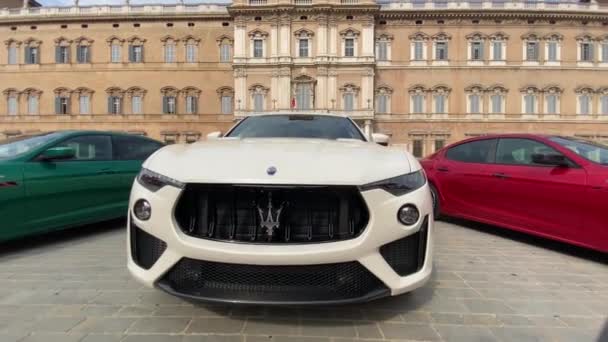 Módena Italia Presentación Del Nuevo Modelo Maserati Mc20 Supercar Piazza — Vídeo de stock