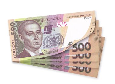 Bir yüz değeri beş yüz hryvnyas tarafından Ukrayna kağıt para birimleri