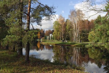 Pembe Köşk Pavlovsk Park en şiirsel binalardan biridir. Bu üç bölge sınırındaki pitoresk bir konuma içinde yer almaktadır: eski Sylvia, beyaz huş ağacı ve havuz yüzey tarafından çevrili açık alan
